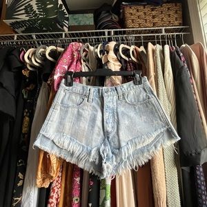 Abercrombie & Fitch High Rise Festival Denim Shorts